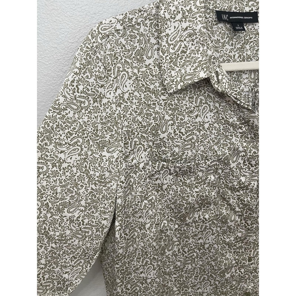 I.N.C International Concepts Paisley Button Up Blouse Top Womans Size L - Picture 3 of 8